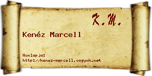 Kenéz Marcell névjegykártya